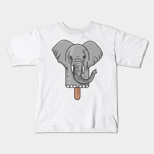 Animal Popsicle Elephant Ice Cream Summer Gift Kids T-Shirt